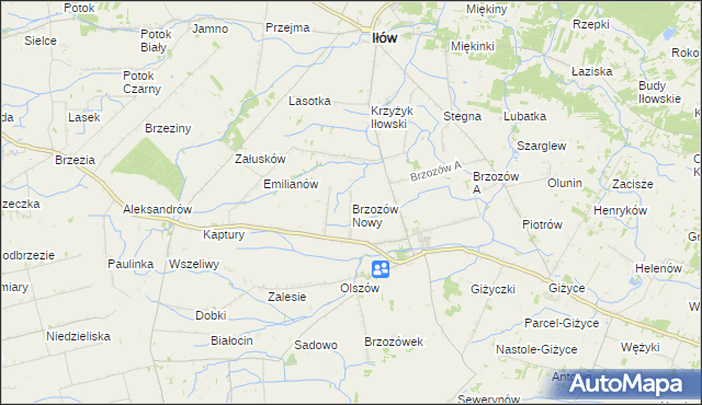 mapa Brzozów Nowy, Brzozów Nowy na mapie Targeo