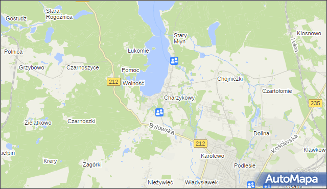 mapa Charzykowy, Charzykowy na mapie Targeo