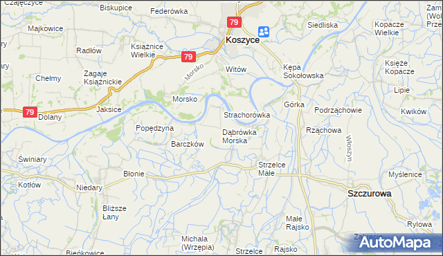 mapa Dąbrówka Morska, Dąbrówka Morska na mapie Targeo