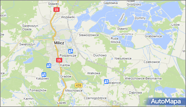 mapa Duchowo, Duchowo na mapie Targeo