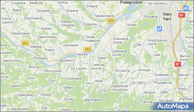 mapa Gaboń, Gaboń na mapie Targeo