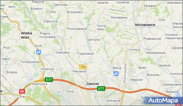 mapa Garlica Murowana, Garlica Murowana na mapie Targeo