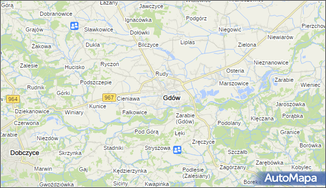 mapa Gdów, Gdów na mapie Targeo