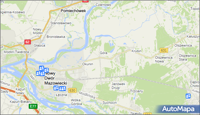 mapa Janówek Pierwszy, Janówek Pierwszy na mapie Targeo