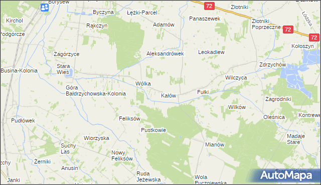 mapa Kałów, Kałów na mapie Targeo
