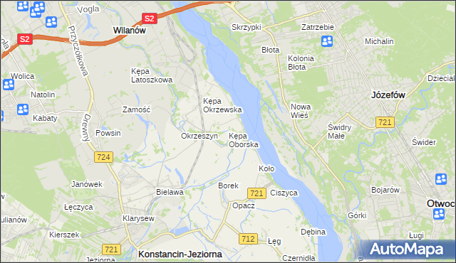 mapa Kępa Oborska, Kępa Oborska na mapie Targeo