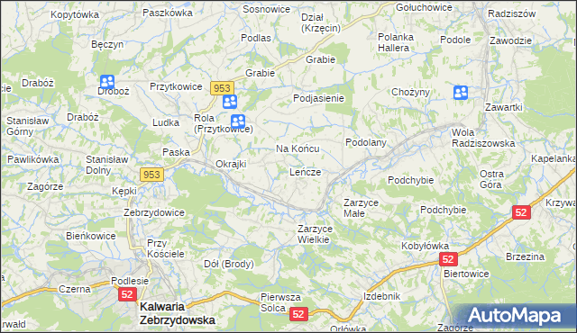 mapa Leńcze, Leńcze na mapie Targeo