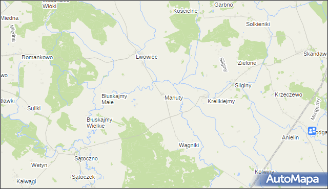 mapa Marłuty, Marłuty na mapie Targeo