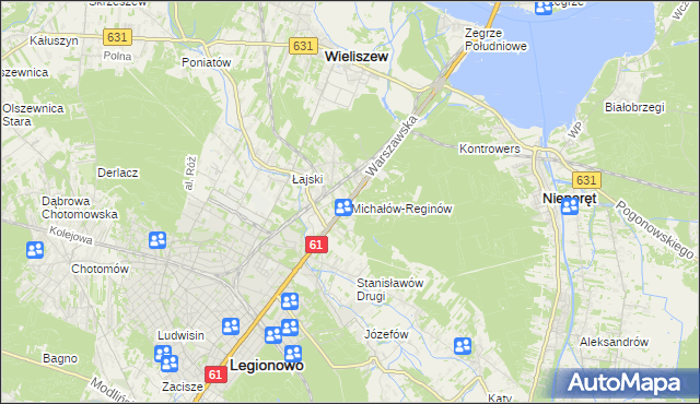 mapa Michałów-Reginów, Michałów-Reginów na mapie Targeo
