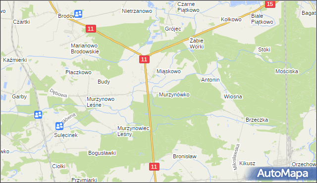 mapa Murzynówko, Murzynówko na mapie Targeo