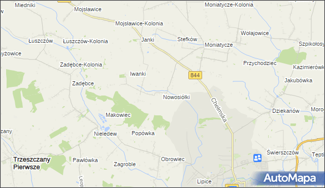 mapa Nowosiółki gmina Hrubieszów, Nowosiółki gmina Hrubieszów na mapie Targeo