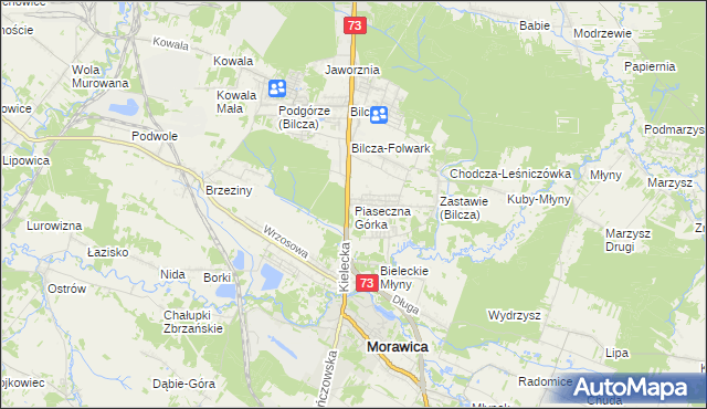 mapa Piaseczna Górka, Piaseczna Górka na mapie Targeo