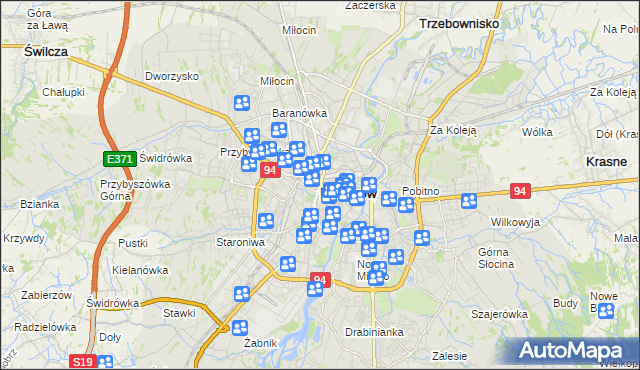 mapa Rzeszów, Rzeszów na mapie Targeo