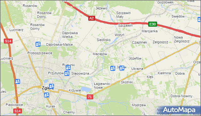 mapa Smardzew gmina Zgierz, Smardzew gmina Zgierz na mapie Targeo