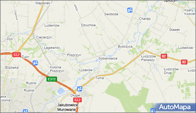 mapa Sobianowice, Sobianowice na mapie Targeo