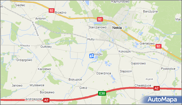 mapa Stroszki, Stroszki na mapie Targeo