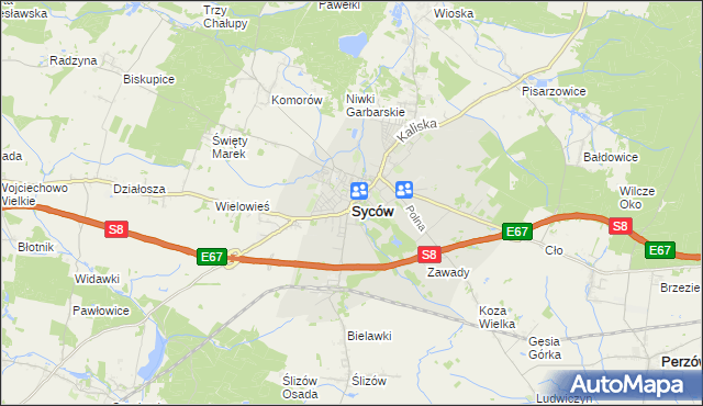 mapa Syców, Syców na mapie Targeo