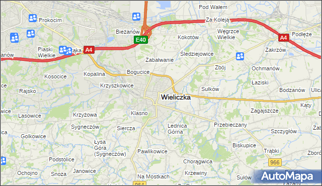 mapa Wieliczka, Wieliczka na mapie Targeo