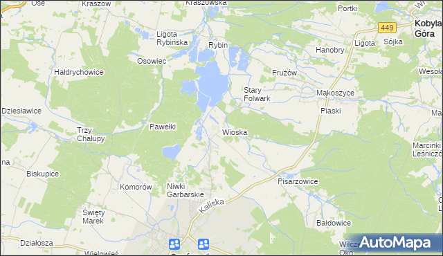 mapa Wioska gmina Syców, Wioska gmina Syców na mapie Targeo