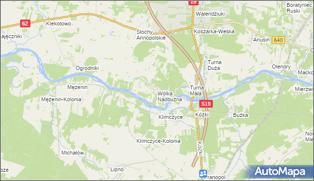 mapa Wólka Nadbużna gmina Siemiatycze, Wólka Nadbużna gmina Siemiatycze na mapie Targeo