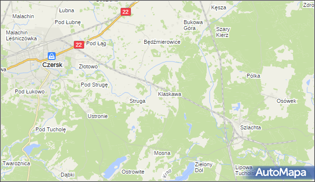 mapa Klaskawa, Klaskawa na mapie Targeo