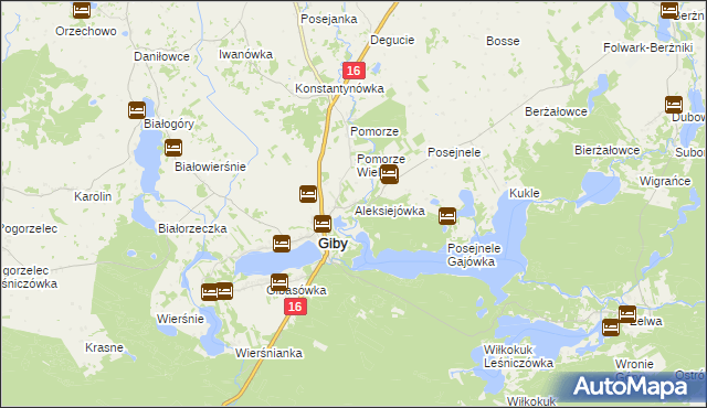 mapa Aleksiejówka, Aleksiejówka na mapie Targeo