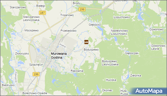 mapa Boduszewo, Boduszewo na mapie Targeo