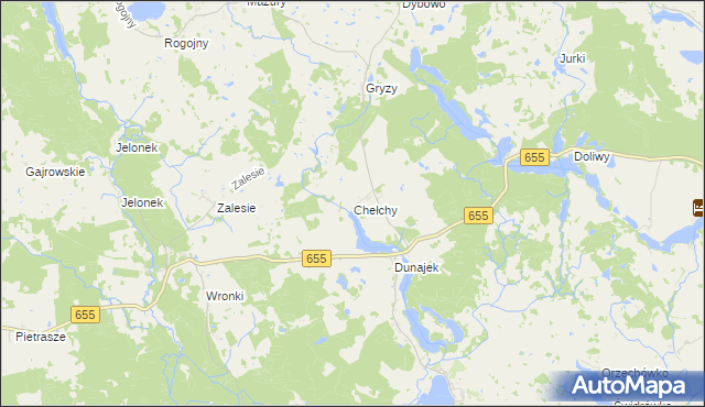 mapa Chełchy gmina Świętajno, Chełchy gmina Świętajno na mapie Targeo