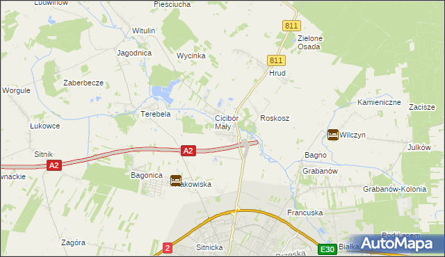 mapa Cicibór Duży, Cicibór Duży na mapie Targeo