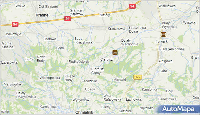 mapa Cierpisz gmina Łańcut, Cierpisz gmina Łańcut na mapie Targeo