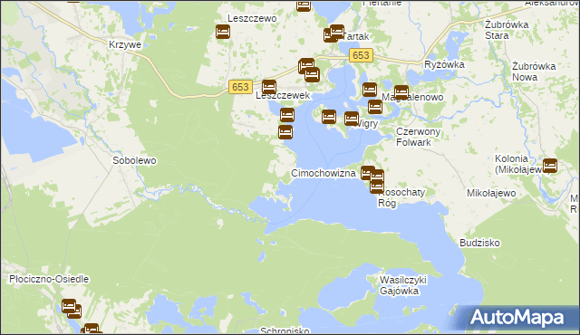 mapa Cimochowizna, Cimochowizna na mapie Targeo