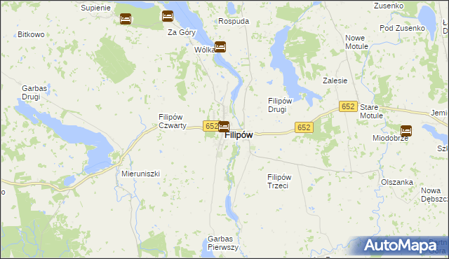 mapa Filipów powiat suwalski, Filipów powiat suwalski na mapie Targeo