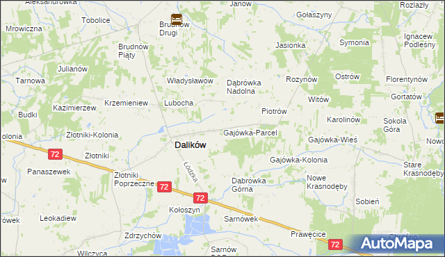 mapa Gajówka-Parcel, Gajówka-Parcel na mapie Targeo
