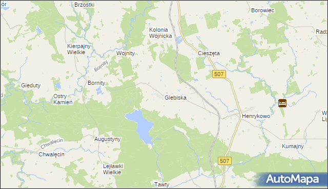 mapa Glebiska, Glebiska na mapie Targeo