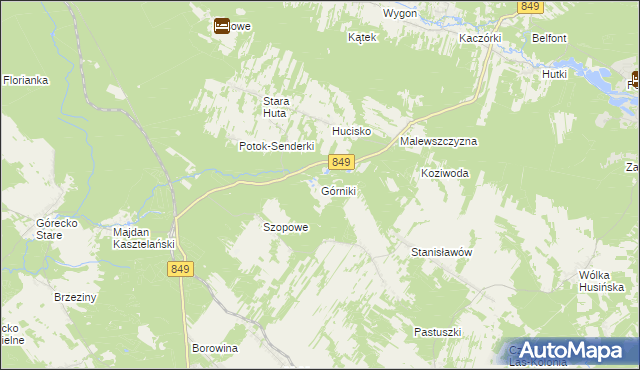 mapa Górniki gmina Józefów, Górniki gmina Józefów na mapie Targeo