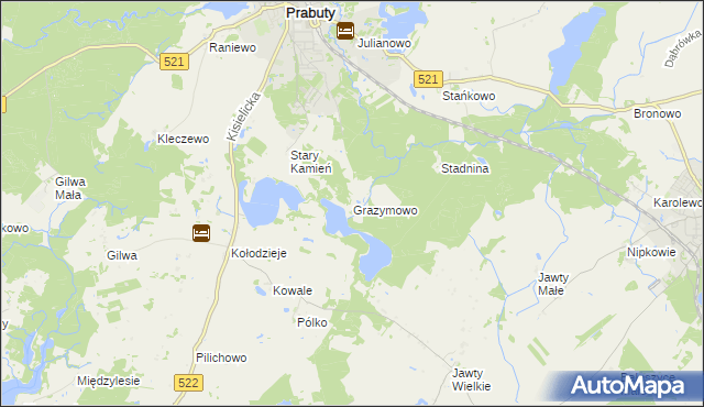 mapa Grazymowo, Grazymowo na mapie Targeo
