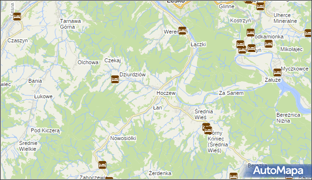 mapa Hoczew, Hoczew na mapie Targeo