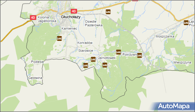 mapa Jarnołtówek, Jarnołtówek na mapie Targeo