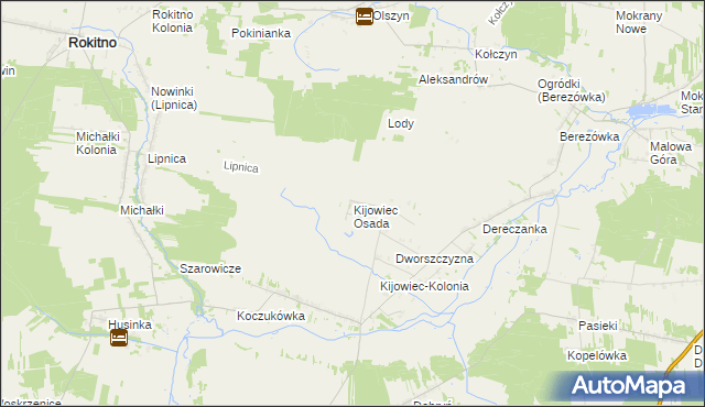 mapa Kijowiec Osada, Kijowiec Osada na mapie Targeo