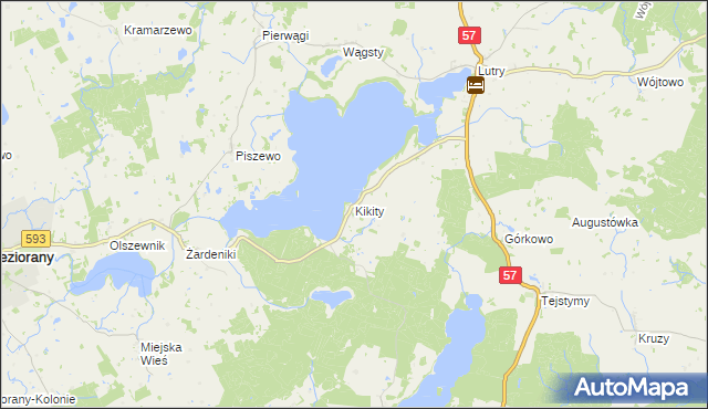 mapa Kikity, Kikity na mapie Targeo