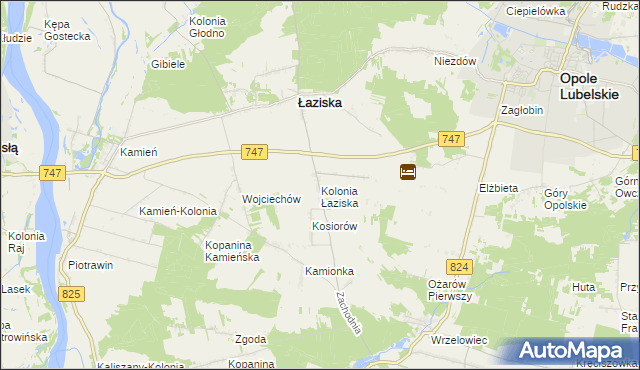mapa Kolonia Łaziska gmina Łaziska, Kolonia Łaziska gmina Łaziska na mapie Targeo