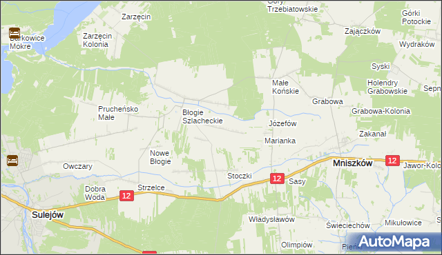 mapa Konstantynów gmina Mniszków, Konstantynów gmina Mniszków na mapie Targeo