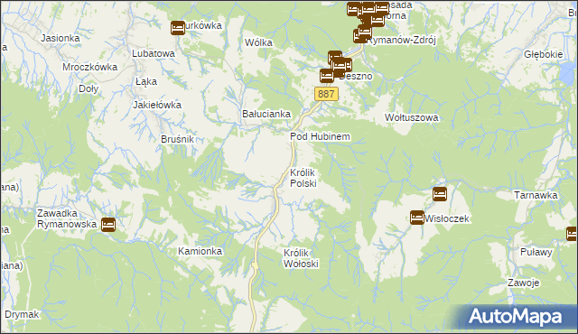 mapa Królik Polski, Królik Polski na mapie Targeo