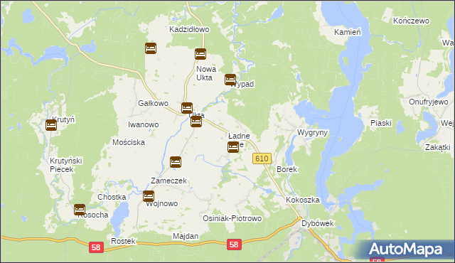 mapa Ładne Pole, Ładne Pole na mapie Targeo