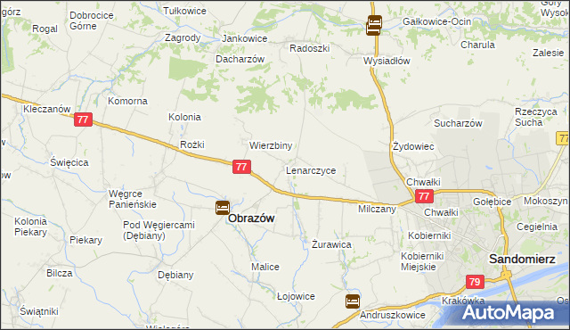 mapa Lenarczyce, Lenarczyce na mapie Targeo