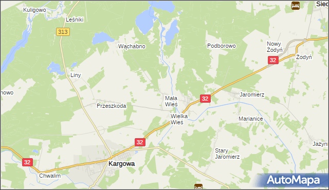 mapa Mała Wieś gmina Siedlec, Mała Wieś gmina Siedlec na mapie Targeo