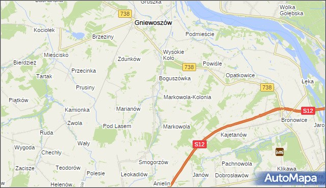 mapa Markowola-Kolonia, Markowola-Kolonia na mapie Targeo