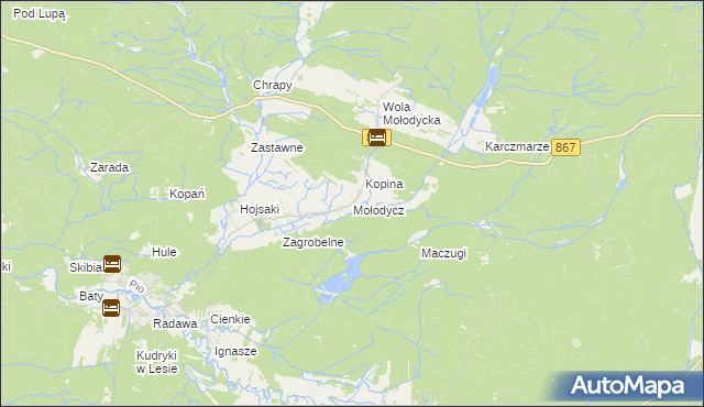 mapa Mołodycz, Mołodycz na mapie Targeo