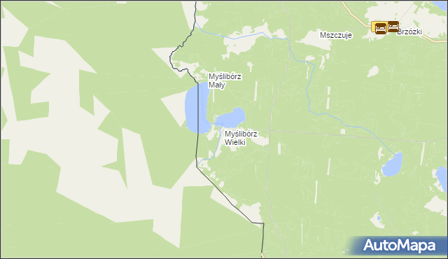 mapa Myślibórz Wielki, Myślibórz Wielki na mapie Targeo