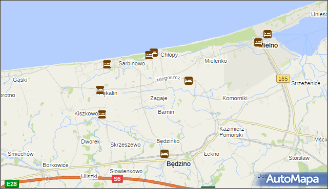 mapa Niegoszcz, Niegoszcz na mapie Targeo